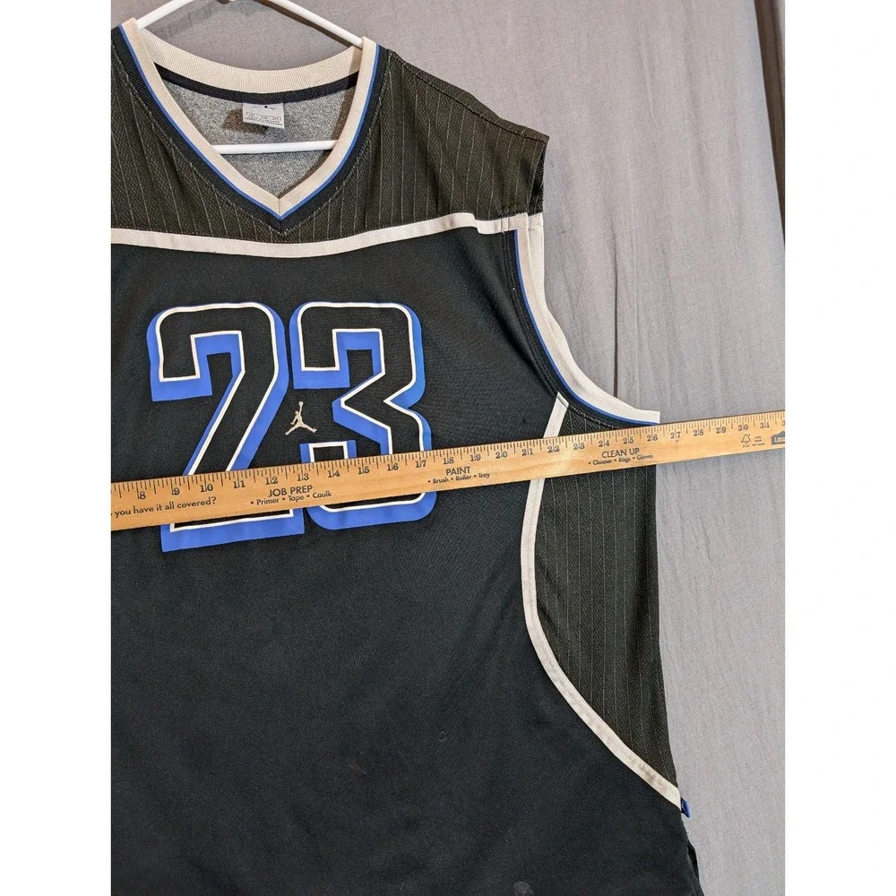 Vintage 2004 Air Jordan Black & White‎ Lining 23 Jersey Size XXL